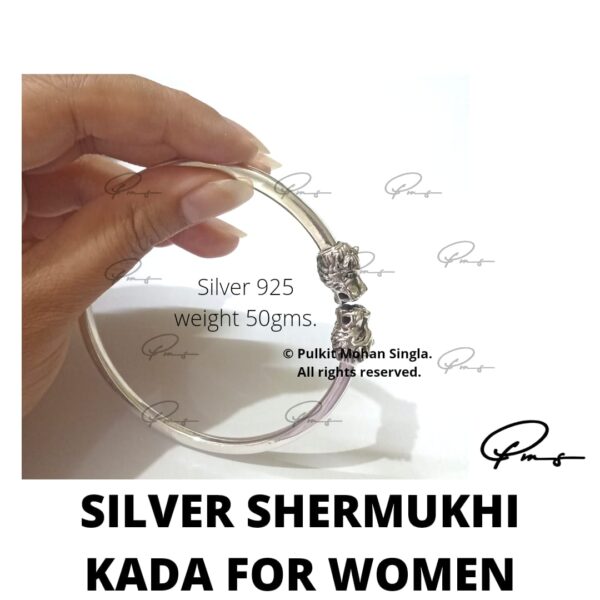 Silver shermukhi kada